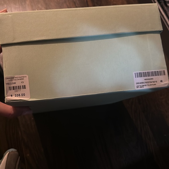 Off-White Size 46 / 13 Yellow Men's Low top Vulcanized Sneakers - Picture 15 of 16